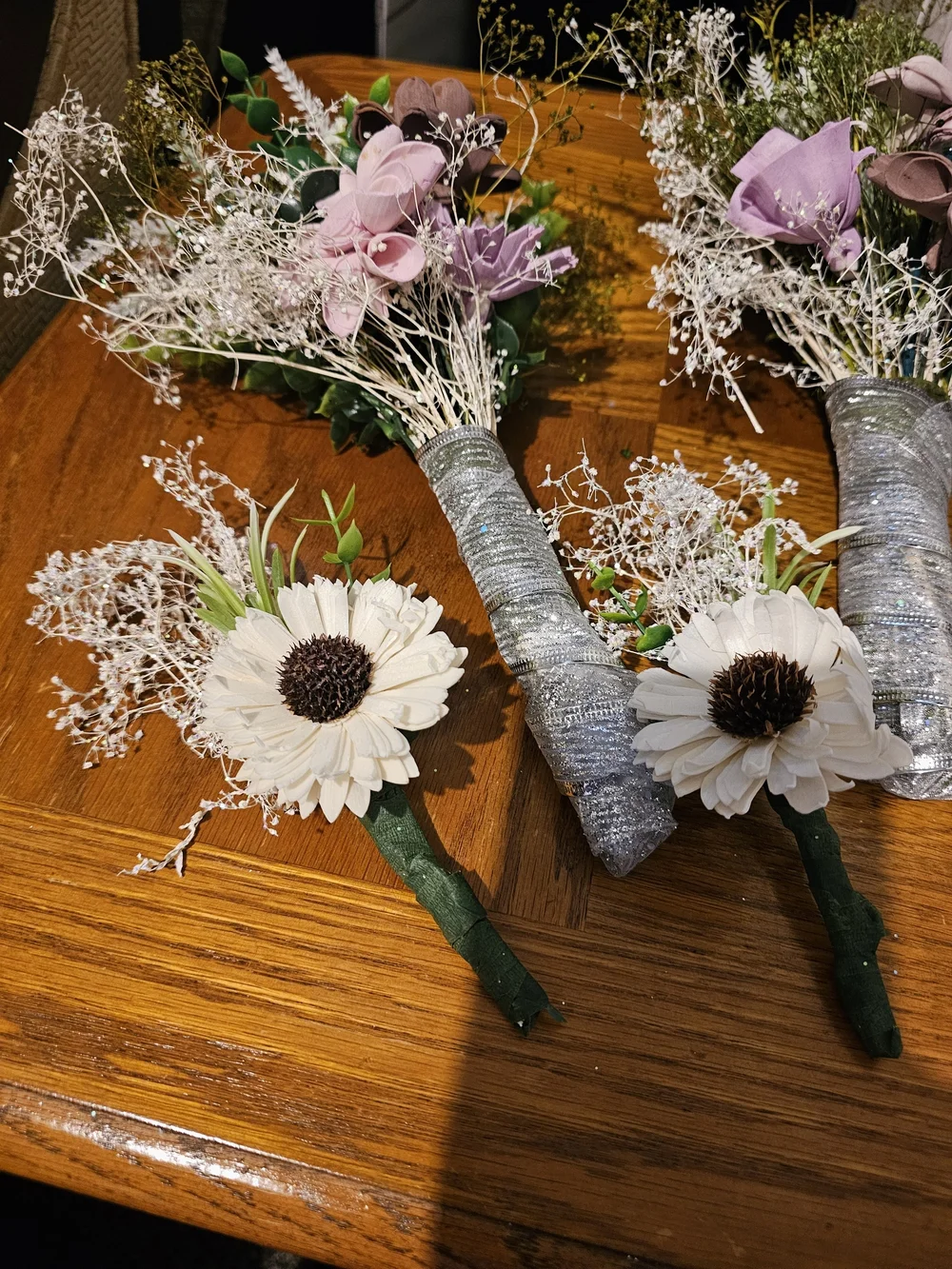 Wedding In a Box! 3 Bouquets, 3 Boutonnieres!